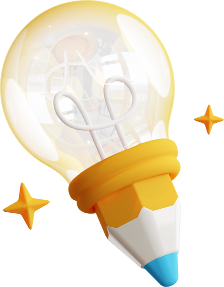 3D Light Bulb Illustration